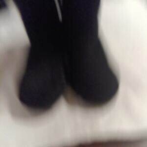 Bearpaw Shana Women's Boots Size 8 Black Suede Fur Lined Mid Calf Pull On Winter